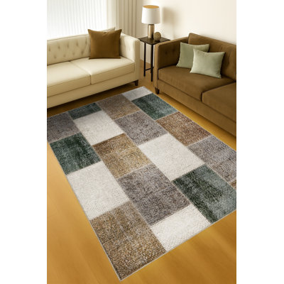 Tapis jaune tissé Mosso