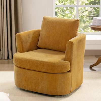 Jocqueline 32.3'' Wide Swivel Barrel Chair