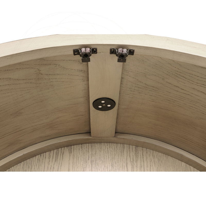 Ensemble de salle à manger de comptoir 8 pièces en chêne beige avec armoire
