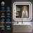 Akilan Frameless LED Vanity Mirror with Front-lit and Back-lit, Memory Function, 3 Color Temperatures & Dimmable Light, Anti-fog Tempered Glass ETL Mirror-1791807113