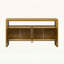 60 po, style U, 4 portes, placage en bois massif, buffet, grain naturel, tablette ouverte, rangement à deux zones, rangement pour articles de maison-1433850757