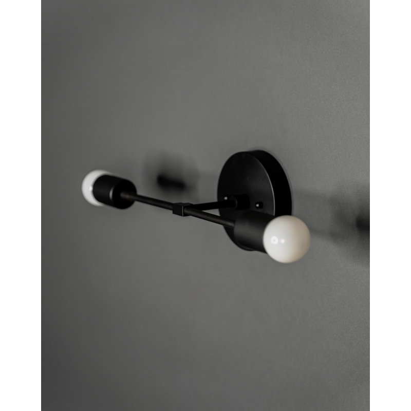 Capehart Armed Sconce, Matte Black, 5" H x 16" W x 4.75" D