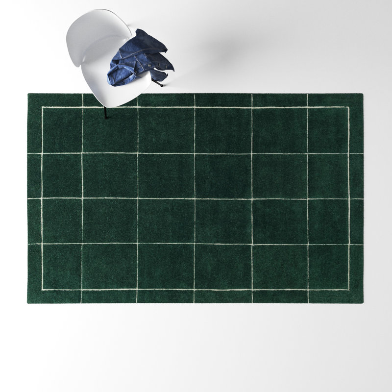 Mallory Green Hand Tufted Area Rug, Rectangle 8' x 10'