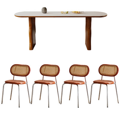 French style vintage rectangle dining table sets