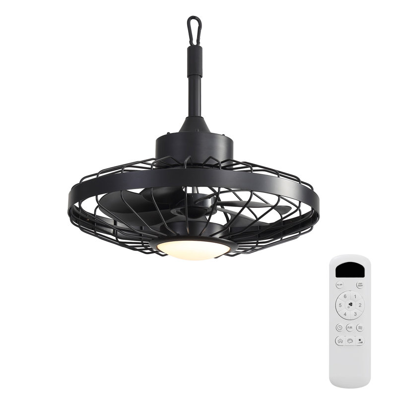 Ventilateur de plafond de 20 pouces avec lumières, télécommande à 6 vitesses, moteur réversible, fonction à intensité variable et minuterie