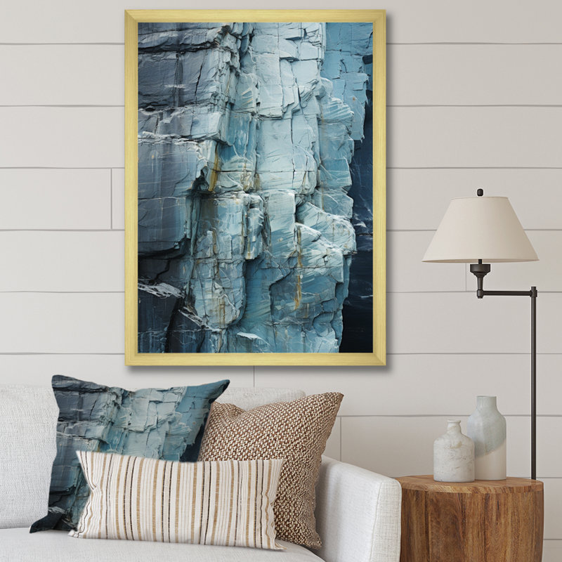 Glacier Glaciers Edge I - Paysage et nature, art mural, salon, H 20 po x l 12 po x P 1 po, Cadre photo doré