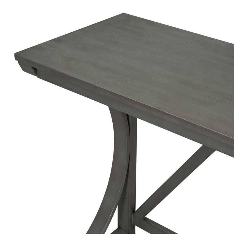 Edik Farmhouse 3-Piece Counter Height Dining Table Set with USB Port and Stools, Kitchen Table Set,dining room set,dinning table set