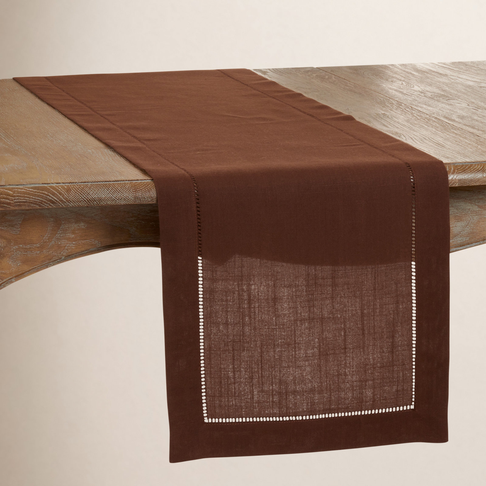 Emmeline Table Runner, 120" L x 16" W, Brown