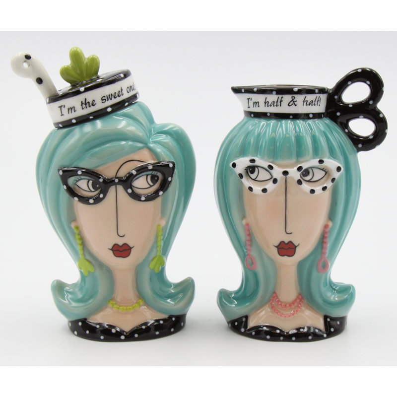 Gudmand Hand Painted Sugar And Creamer Set with Lid