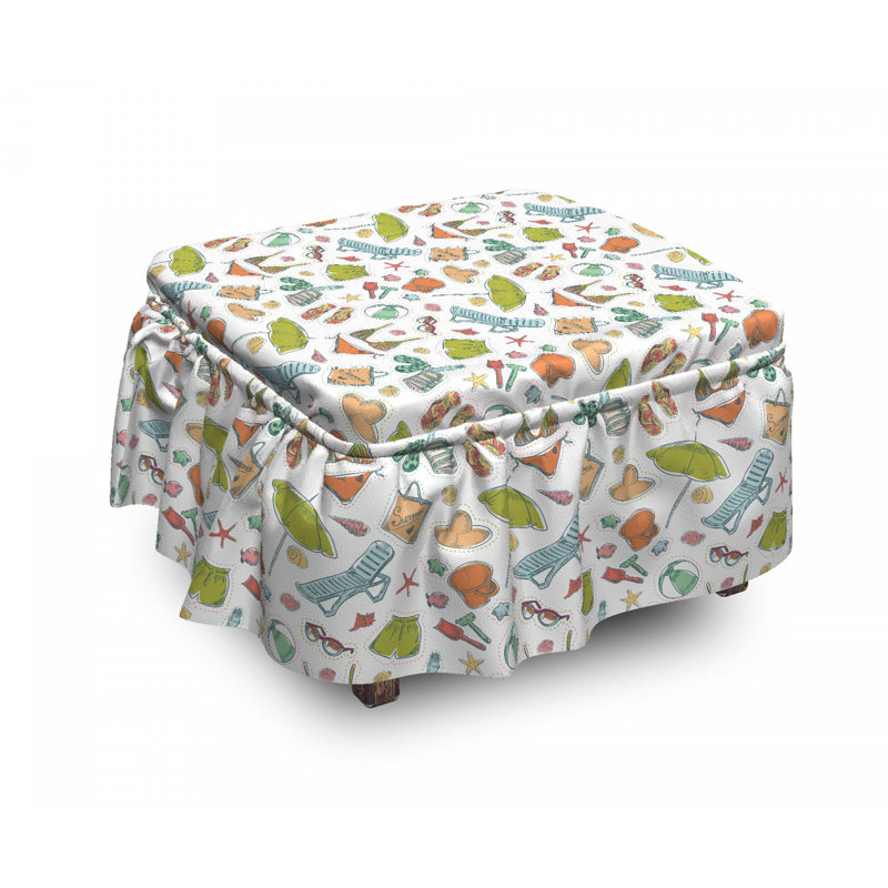 Housse pour de repose-pieds summer beach