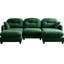 Canapé modulaire modulaire en U à 3 places, chenille, coussin à ressorts, canapé de chambre sophistiqué avec tissu chenille, installation rapide, courbe ergonomique, assise confortable-443927871-443927869