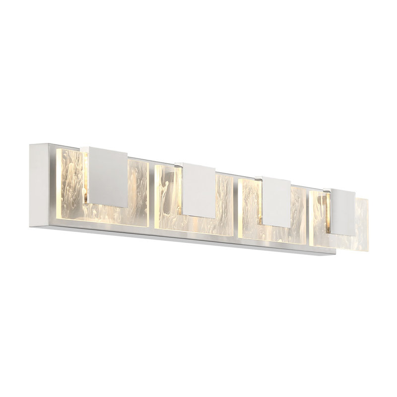 Kasha 4 Light Vanity, Chrome/Nickel
