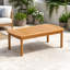 Ensemble de causeuse et table basse d'extérieur avec cadre en bois d'acacia