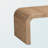 Famoni Japandi Style Waterfall Silhouette Seagrass Coffee Table, 17.19" H X 45.51" W X 23.47" D