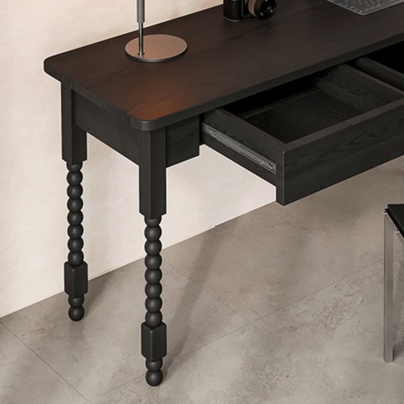 Bureau d'écriture simple et rétro en bois de frêne, H 29,52 po x l 55,11 po x P 19,68 po