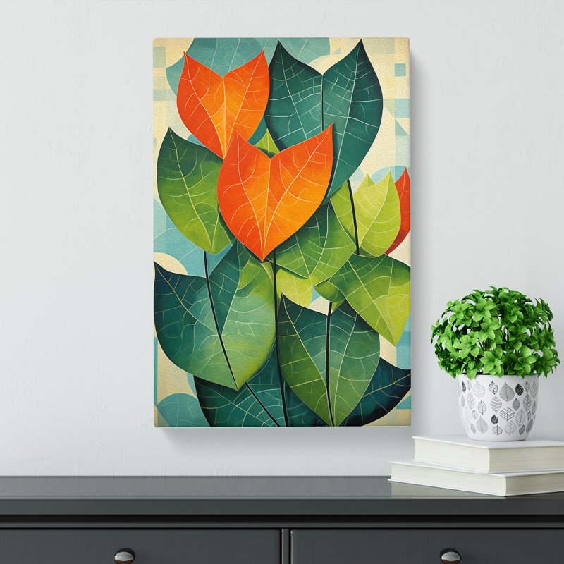 Ivy Leaf Constructivism No.2 - Wrapped Canvas, 60cm H x 40cm W x 3cm D