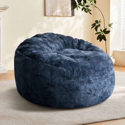 Pouf ultra-confortable avec rembourrage et housse ajustables, pour balcon, en flanelle bleue, profondeur de 101 cm, ergonomique, amovible et lavable, idéal pour jouer et se détendre, 15,3 kg