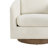 Linen Swivel Accent Chair with Solid Wood Base-122425418