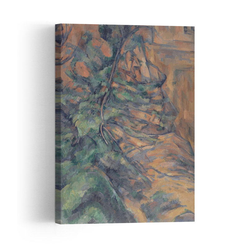 Rochers et branches à Bibémus, entre 1895 et 1904. Estampe d'art mural abstrait contemporain., H 18 po x l 12 po