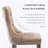 Friedrun Velvet Dining Chair Tufted Dining Room Chair with Solid Wood Leg-827450013