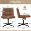 Chaise de bureau à pieds croisés Ebern Designs-1447074572