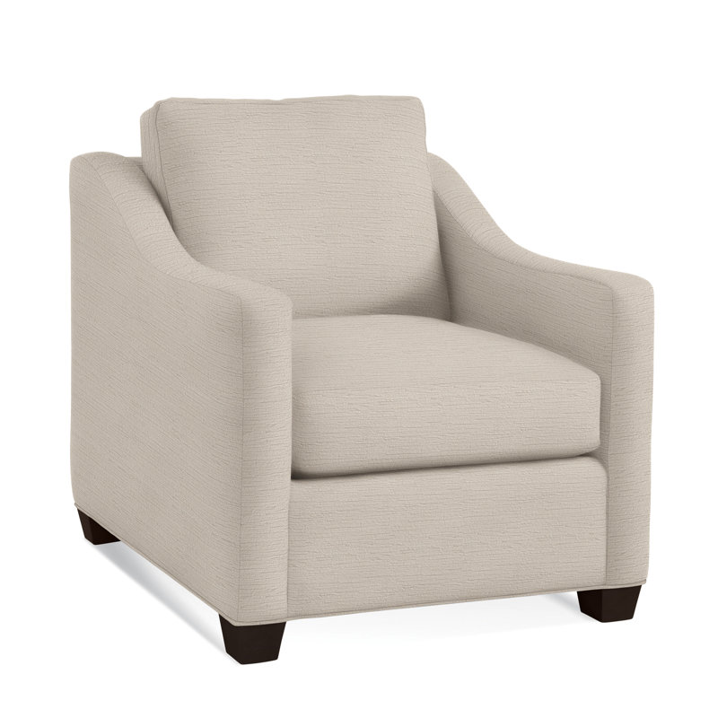 Oliver Chair, Java Finish, Light Blue Performance Fabric; 0851-55