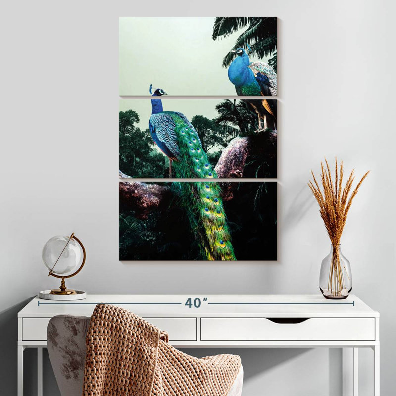 Brampt Peacock Duo, 32" H x 20" W