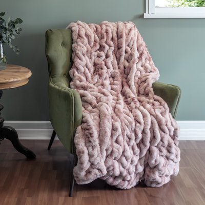 Thomas Collection® Cherry Delight Dual Sided Bubble Plush Throw Blanket in Assorted Sizes