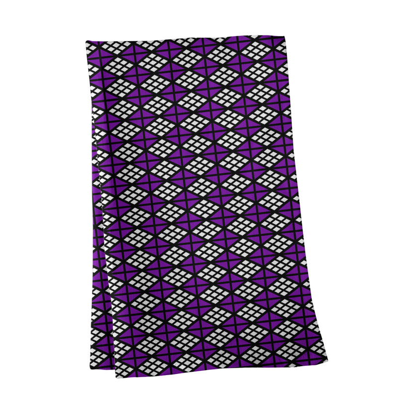Torchon Suoz Classic Diamonds, Polyester sergé, Mauve / Noir