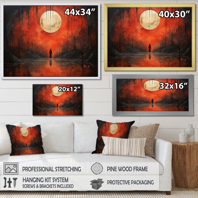 Coral Black Mexico Art The Fall III - Mexican Wall Art Prints, H 30 po x l 40 po x P 1,5 po, Cadre simple noir