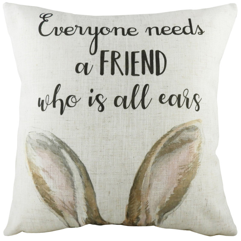 Rela Abstract Cream Square Throw Cushion