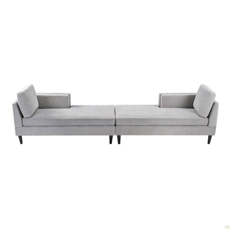 Chaise longue Canapé-lit Canapé-lit 53,5 po, Gris