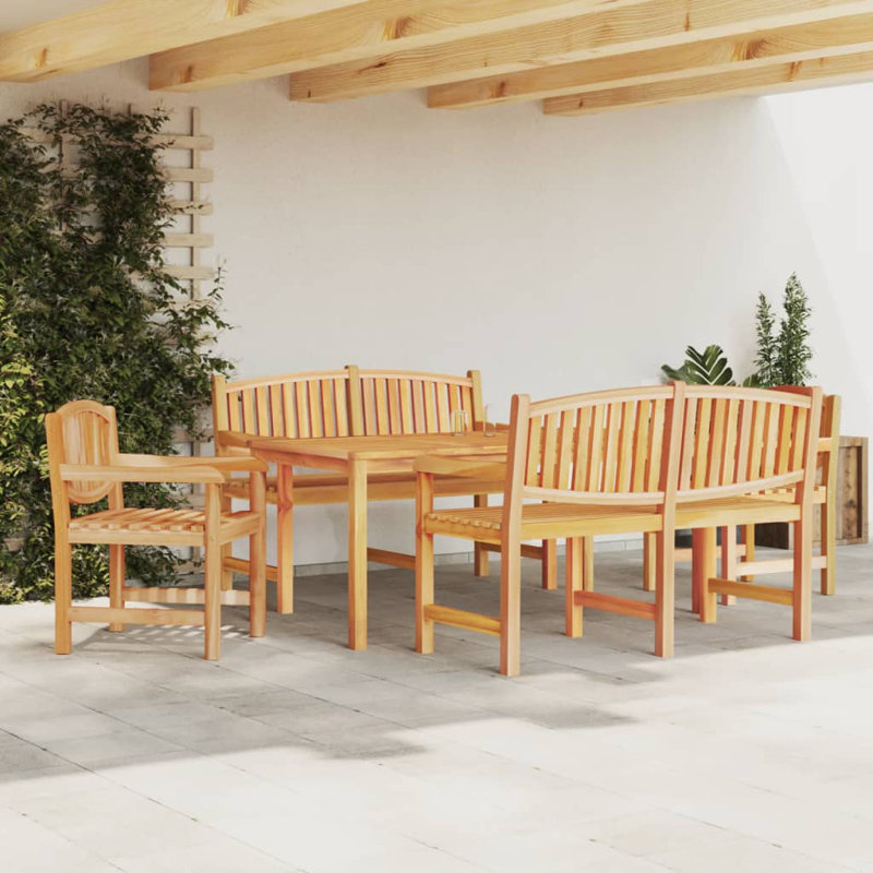 Arrowsic 4 - Person Teak Patio Dining Set with Rectangular Table