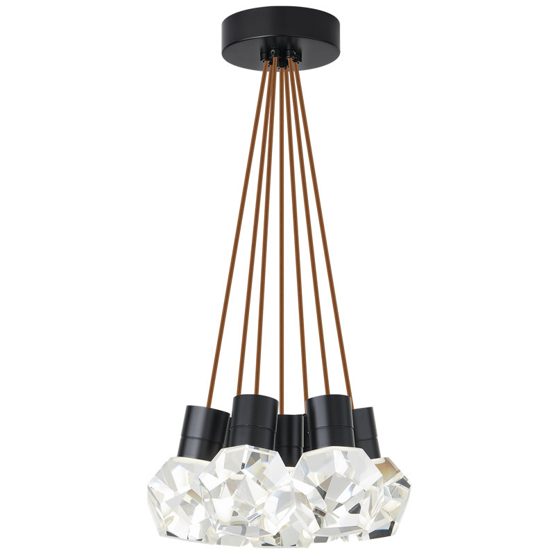 Kira 7 - Light LED Pendant, Black/Brown