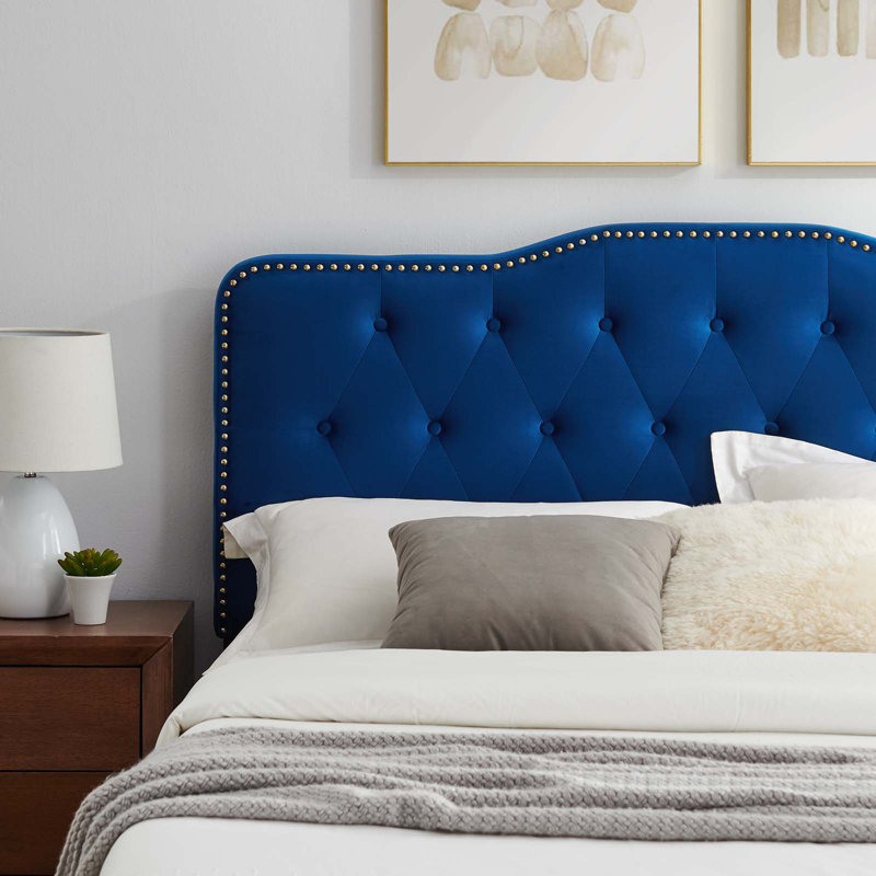 Modway Amber Platform Bed, Queen, Navy