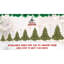 Arbre de Noël de 5 pi, 350 lumières Ul, 1129 pe / pointes, silhouette à base large, structure à charnières, base de support en métal stable, support renforcé