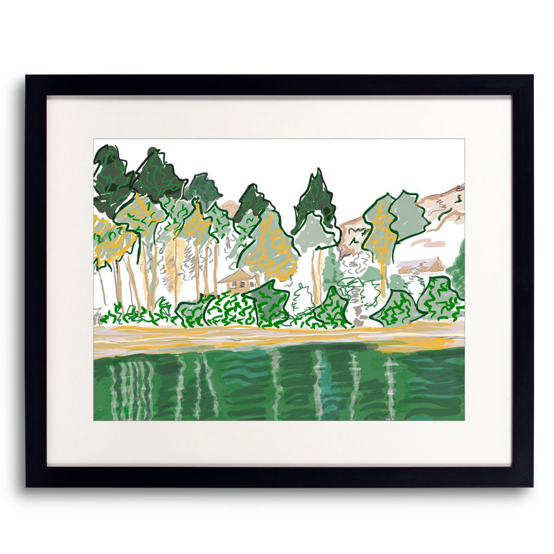 June Lake Summer Print by Deborah Blum, Black Framed Paper, 16" H x 20" W