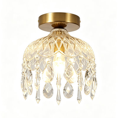 Plafonnier 3 couleurs en cristal français 7,87 "- lustre de luxe à intensité variable
