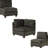 Gray Chenille 3Pc Modular , Pillow Back With Armless Configuration Fabric Sectional And Design Option