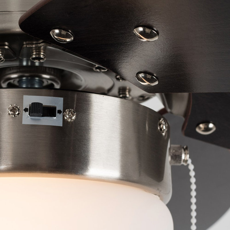 Redegonda 76cm Ceiling Fan with Light Kit, No