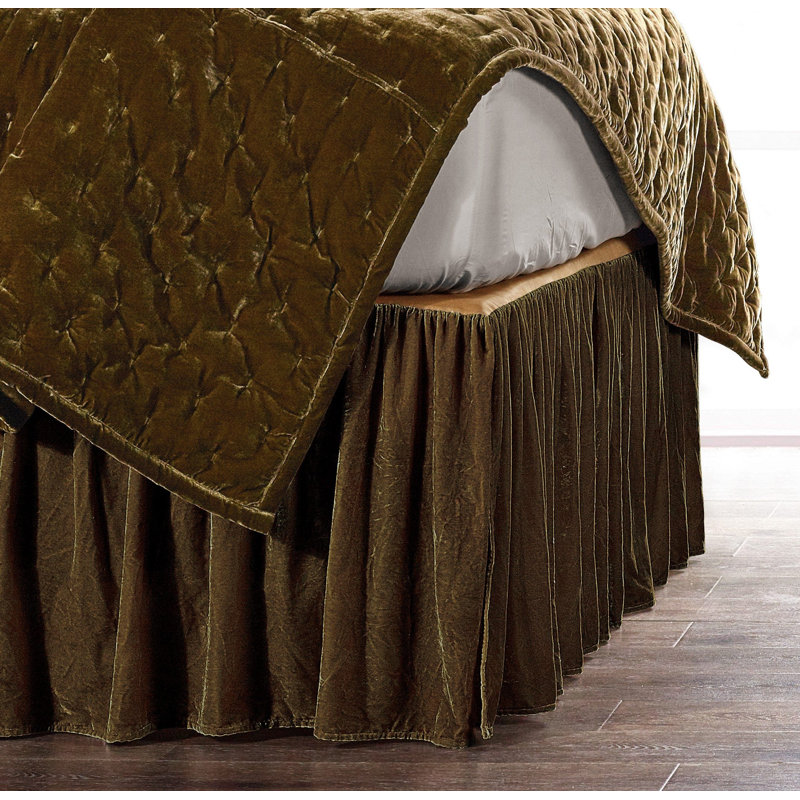 Jupe de lit Stella, Grand, Ocre vert