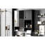 Armoire de miroir de salle de bain moderne 29 po x 28 po - hauteur de tablette réglable, matériaux, support mural noir, tablette, miroir-592508011