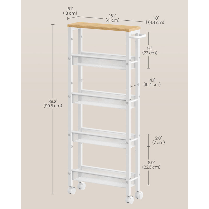 99.6cm H x 45.4cm W Utility Cart with Wheels