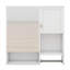 Pharmacie de salle de bain avec miroir 29 po x 28 po, armoire de rangement murale avec porte, tablette réglable et barre à serviettes-1380723680