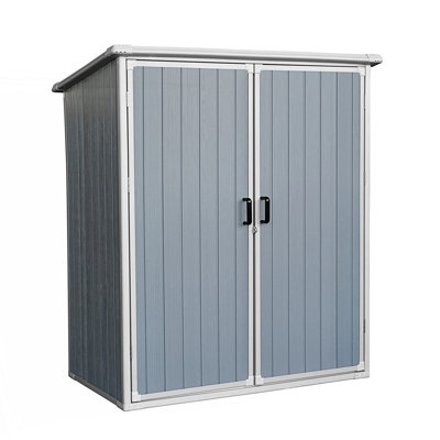Outdoor Storage Shed, Waterproof Resin Cabinet With Lockable Doors