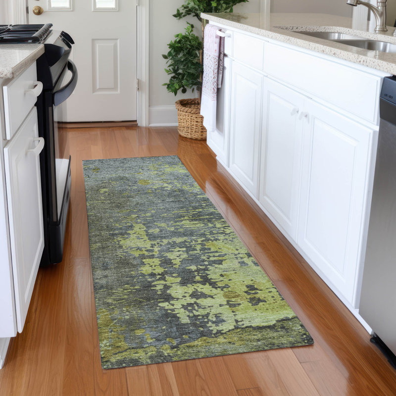 Premium Machine Washable Mehara AMF1702 Abstract Rug, Runner 2'3" x 7'6"