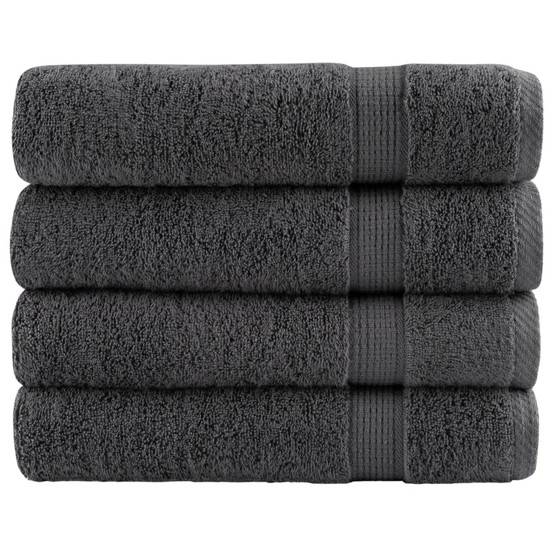 Aremy 100% Cotton Hand Towel, Grey, 100cm L x 50cm W