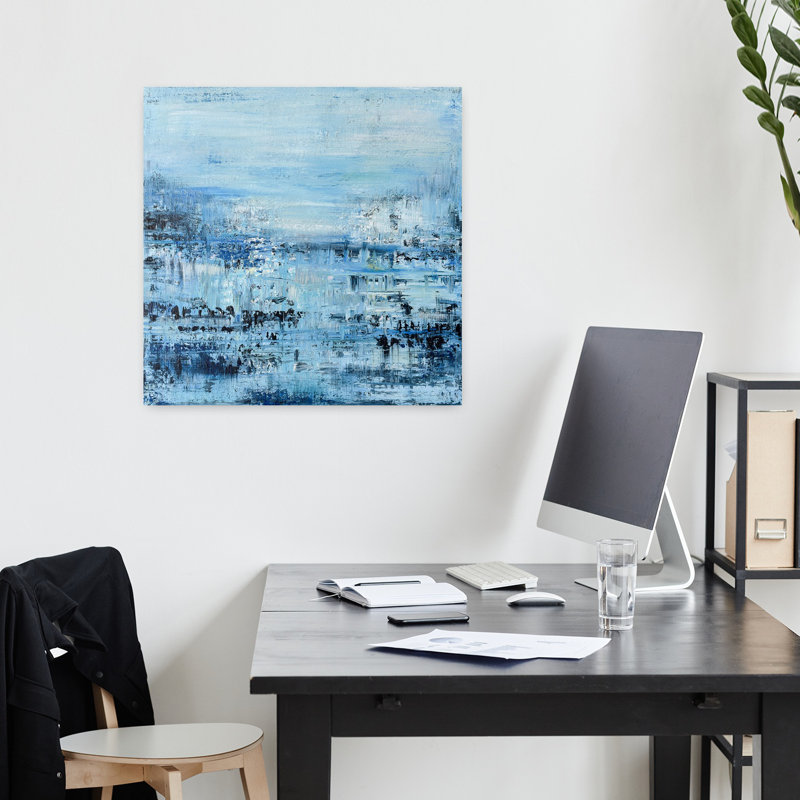 Oceanside No. 2, art contemporain abstrait, H 18 po x l 18 po