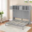 Lit escamotable grand format compact, contreplaqué gris et panneau de fibres à densité moyenne pour le bureau à domicile
