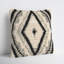 Cyan Geometric Wool Throw Pillow-606008603-617329945